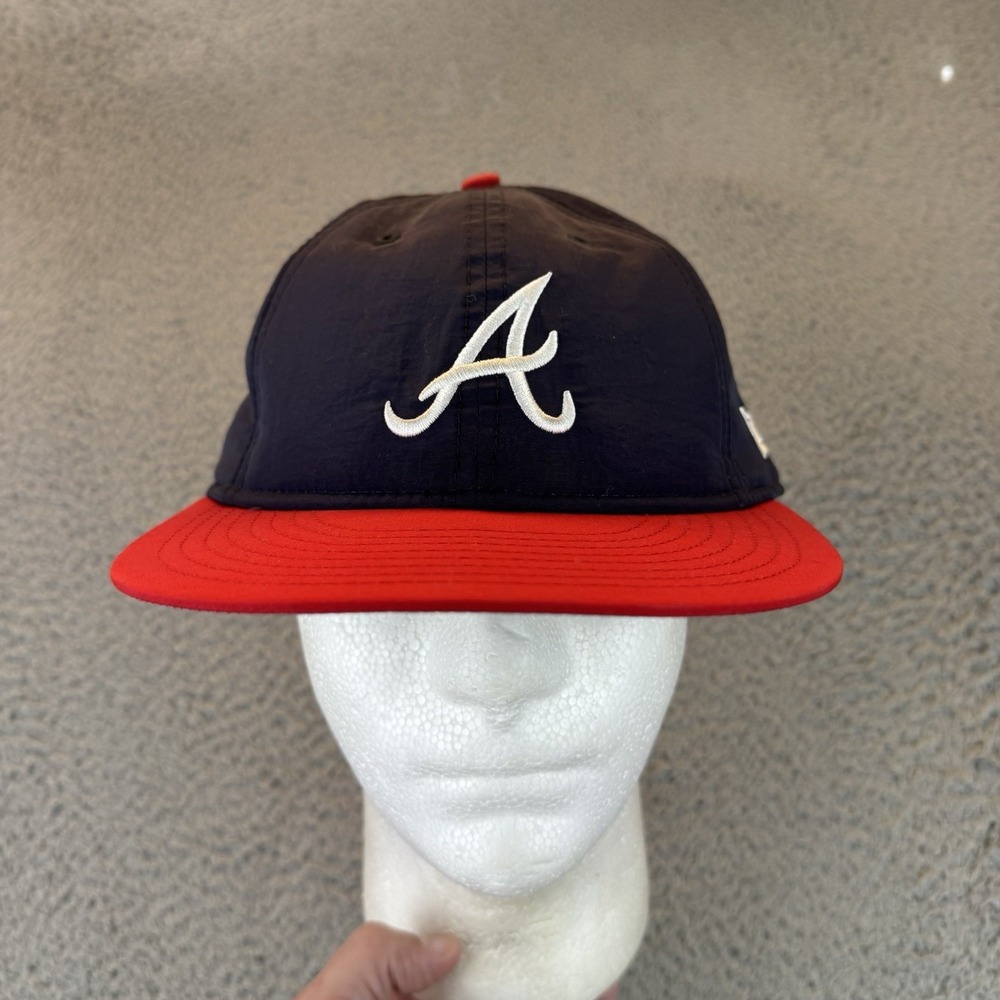 Atlanta Braves New Era MLB  Retro Crown Flat Visor Strapback Hat Nylon‎